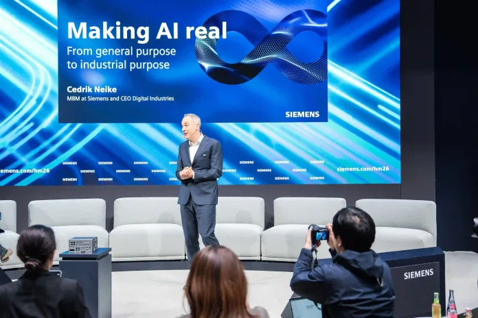 A senior Siemens executive stated at Hannover Messe that companies seeking global leadership in industrial AI must operate in China due to its scale and speed.