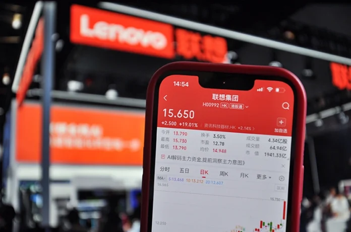 Lenovo's revenue hits $83.1B with AI sales comprising 38% of Q4 sales, driving a 105% May surge and making it Hang Seng’s top performer in 2026.